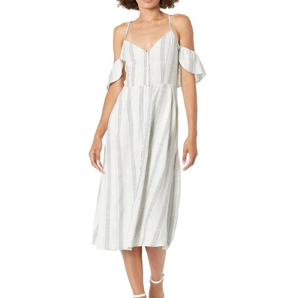 Volcom Women's Size Small Blue Winding Roads Babydoll Coastal‎ Midi Dress - Picture 1 of 11